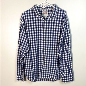 Wrangler Blue and White Plaid Casual Button Down Shirt size 2XL